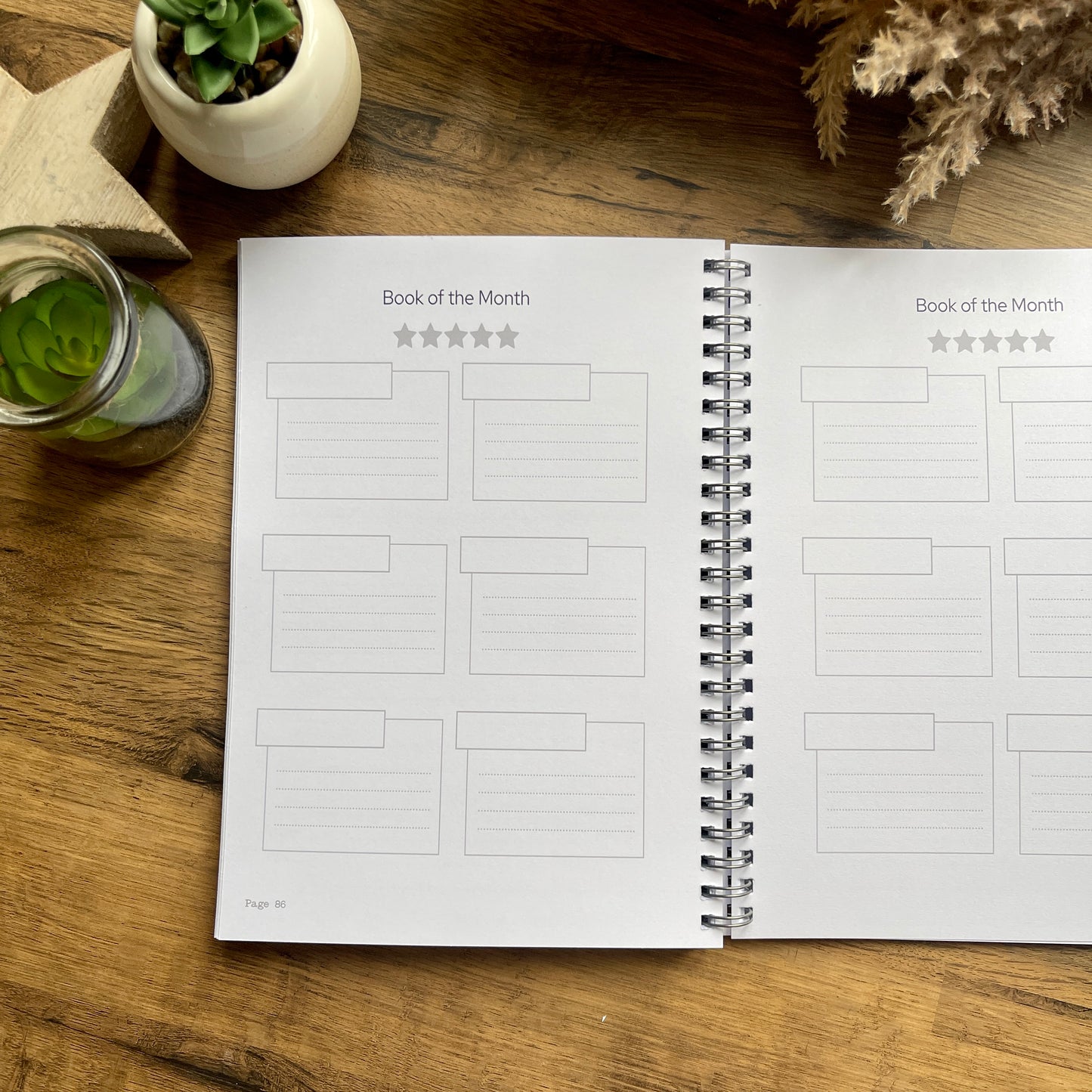 Book Journal - 100 Reviews Wiro bound A5 Reading Tracker